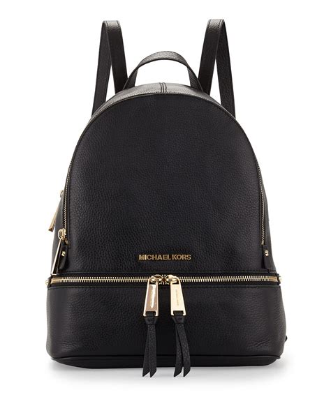 michael kors rhea zip small backpack black|Michael Kors rhea backpack.